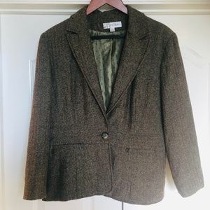 Larry Levine Brown Lined Women's Blazer